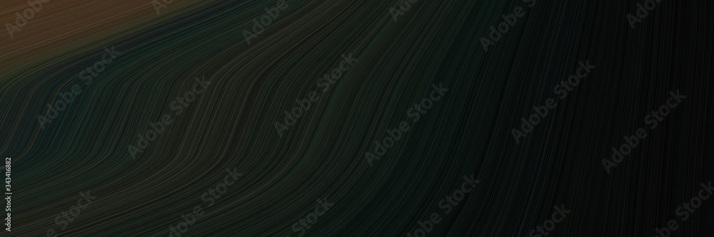 Poster elegant surreal card design with very dark green, black and old mauve colors. fluid curved flowing w