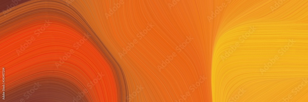 Aufkleber elegant modern header with coffee, vivid orange and saddle brown colors. fluid curved lines with dyn