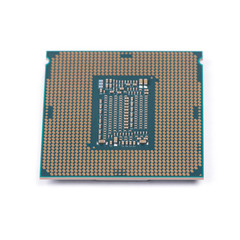Closeup of modern CPU isolated