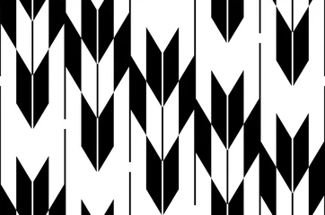 Behang Monochroom naadloos Japans patroon dat pijlen vertegenwoordigt © YUKI　MURATA