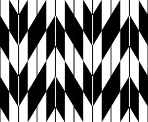 Behang Monochroom naadloos Japans patroon dat pijlen vertegenwoordigt © YUKI　MURATA