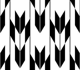 Monochroom naadloos Japans patroon dat pijlen vertegenwoordigt