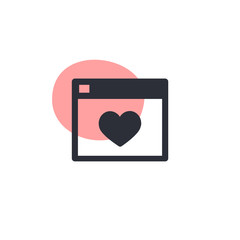 Fototapeta premium Favorite Page - Modern App Button