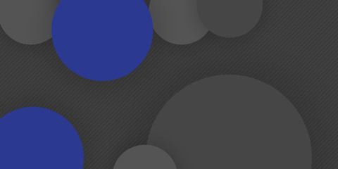 Bright navy blue dynamic abstract vector background with circle shapes. Trendy classic color of 2020. 3d cover of business presentation banner for sale event night party. Fast moving soft shadow