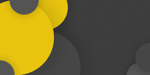 Abstract modern yellow circles background vector illustration. Suit for presentation, banner, cover, web, flyer, card, poster, wallpaper, and decoration