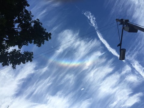 Low Angle View Of Vapor Trails In Sky