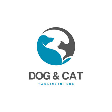 Dog cat logo template veterinary