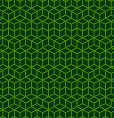 Green Seamless Japanese pattern representing the turtle shell
