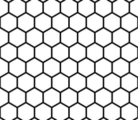 Monochrome Seamless Japanese pattern representing the turtle shell