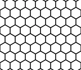 Wallpaper murals Japanese style Monochrome Seamless Japanese pattern representing the turtle shell