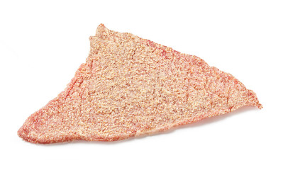 Italian Veal Breaded Cutlet – Isolated on White Background