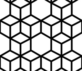 Monochrome Seamless Japanese pattern representing the turtle shell