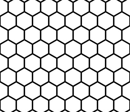 Monochrome Seamless Japanese pattern representing the turtle shell