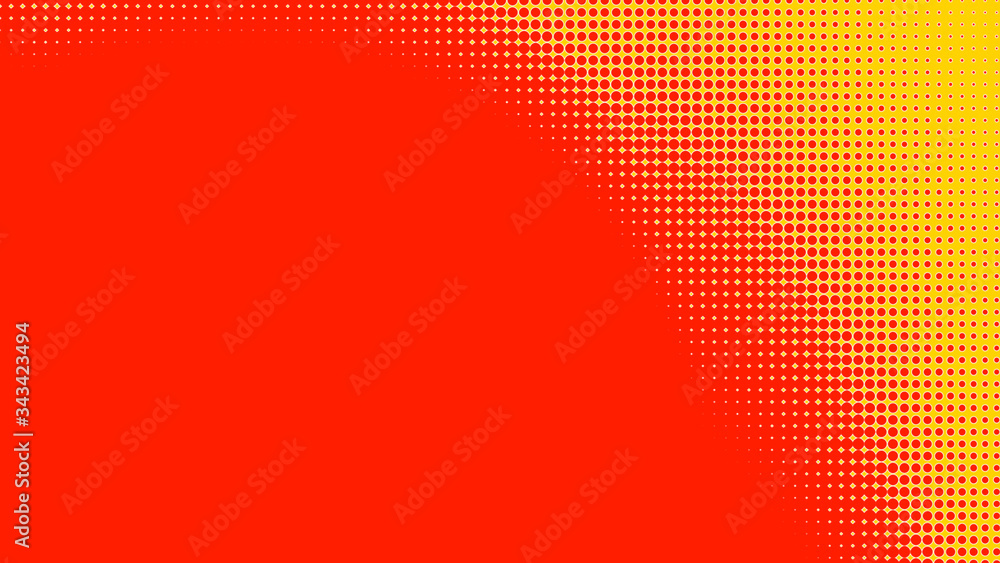 Poster dots halftone orange yellow color pattern gradient texture with technology digital background. dots 