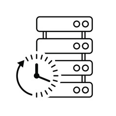 Real time data vector icon. analytics illustration sign. monitoring symbol.
