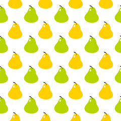Cute seamless pattern with pears. Can be used for wallpaper,fabric, web page background, surface textures.