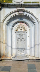 Fototapeta na wymiar Old Faucet in ornate marble, Istanbul, Turkey