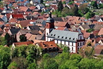 Zellingen am Main, Ausschnitt mit Pfarrkirche