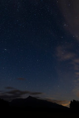 Obraz na płótnie Canvas night sky with Krivan, Hight Tatras, Slovakia