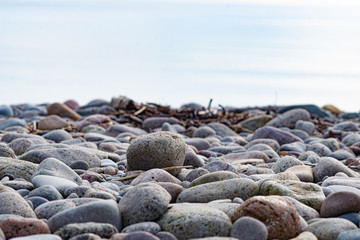 stones on the beach, Stenshuvud Beach, Skåne, Österlen