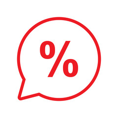 discount sign  outline vector