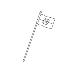 Knights Templar flag.Illustration for web and mobile design.