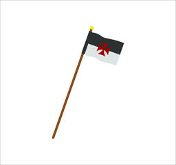 Knights Templar flag.Illustration for web and mobile design.