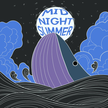 Mid Night Summer Whale