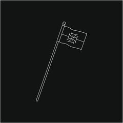 Knights Templar flag.Illustration for web and mobile design.