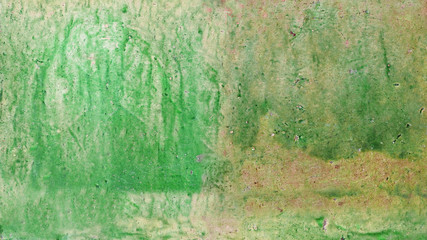 Concrete wall green color for texture background