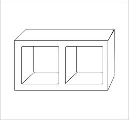 concrete building block. illustration for web and mobile design.