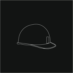 bricklayer's helmet. illustration for web and mobile design.