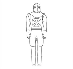 Knight Templar.Illustration for web and mobile design.