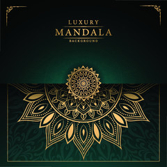 Luxury mandala background with arabesque pattern arabic islamic east style for Wedding card, book cover.	