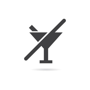 Vector Isolated No Cocktail Icon