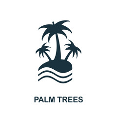 Palm Trees icon. Simple illustration from vacation collection. Creative Palm Trees icon for web design, templates, infographics and more