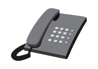old push-button telephone for communication at home and in office premises