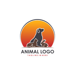 Dog, cat, rabbit logo vector