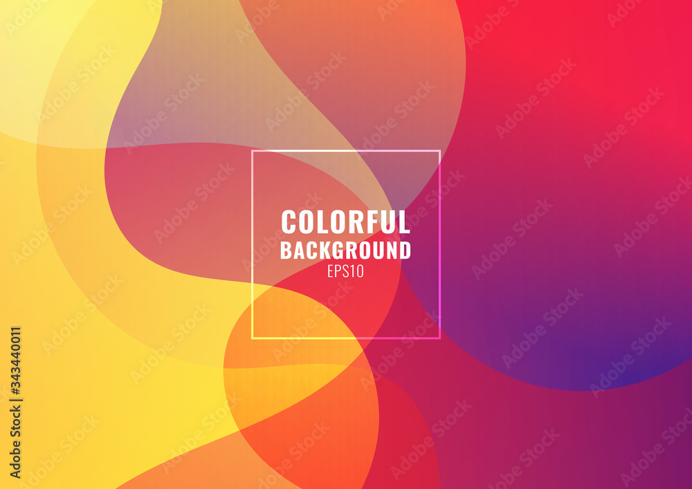 Poster abstract fluid colorful gradient shape background