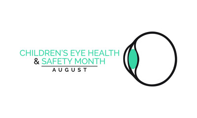 Vector illustration on the theme of Children's eye health and safety awareness month observed each  year during August.