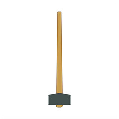 builder  mace. illustration for web and mobile design.