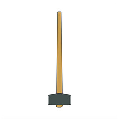 builder  mace. illustration for web and mobile design.