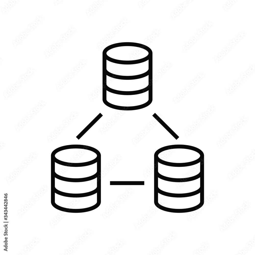 Aufkleber database symbol vector illustration. server connection icon