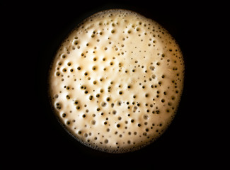 Making american pancakes on frying pan. preparation breakfast food. Place for text.