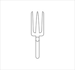 small gardening fork. illustration for web and mobile design.
