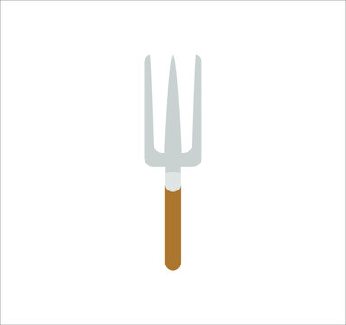 small gardening fork. illustration for web and mobile design.