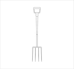 gardening fork. illustration for web and mobile design.