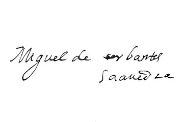 Miguel de Cervantes Saavedra signature