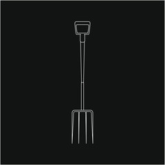 gardening fork. illustration for web and mobile design.