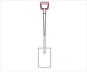 gardener shovel. illustration for web and mobile design.